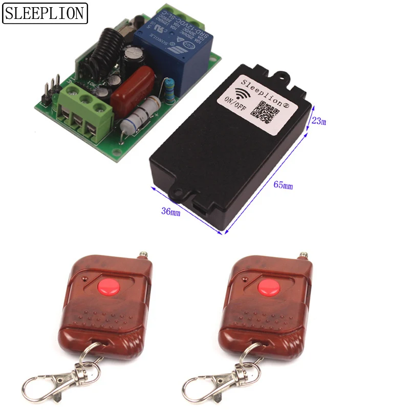 Слиплион Универсальный 220V 433МГц Беспроводной Пульт Дистанционного Управления Выключателем Света Для Внутреннего и Наружного Применения 110V 315МГц включить.