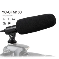 yc cfm160 3 5mm professional video interview microphone for xiaomi phone canon nikon sony panasonic olympus camera jvc camcorder