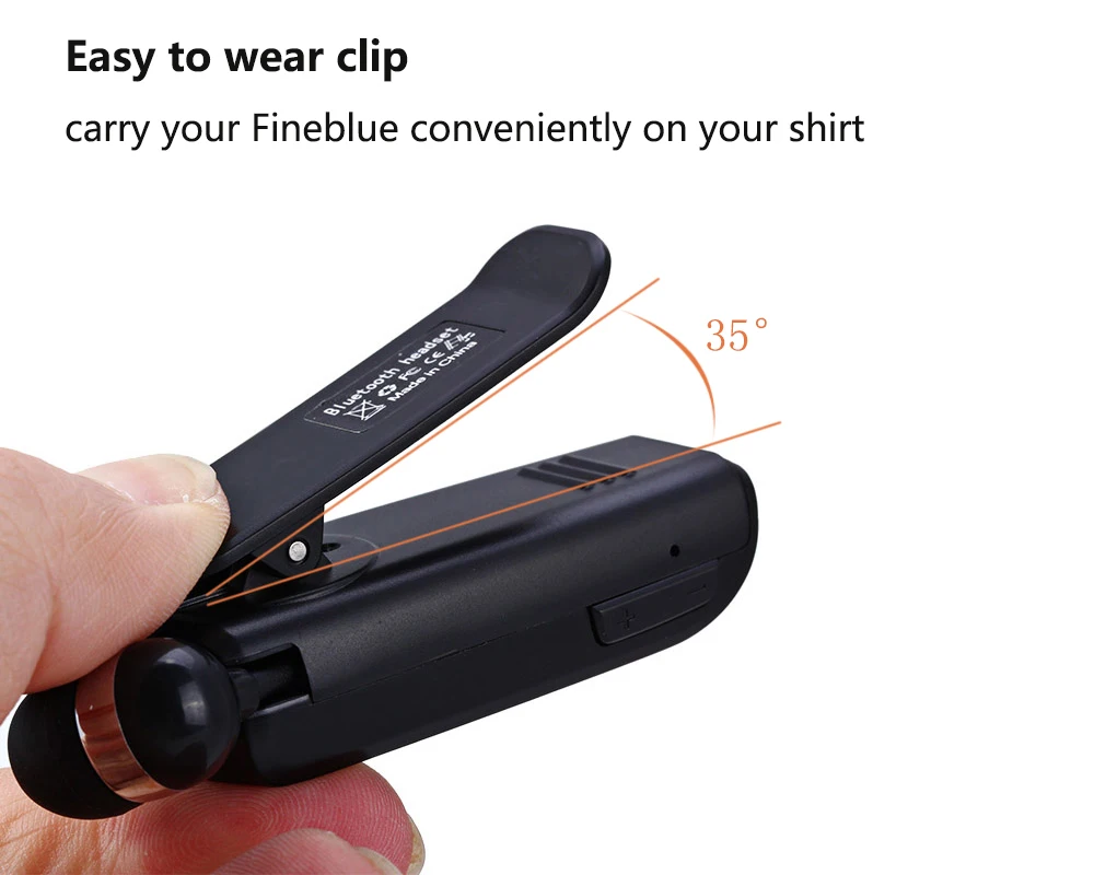 Настоящие Fineblue F910 Беспроводные Bluetooth V4.0 гарнитура громкой связи Мини Портативный вибрирующий оповещение износа вставной наушник для телефона