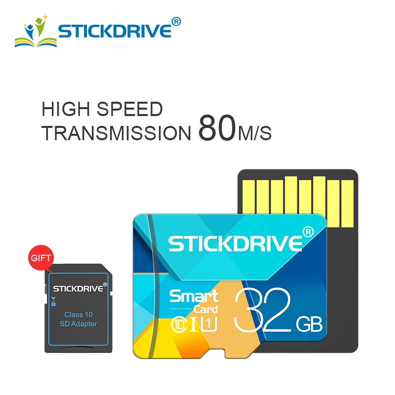 Модная быстрая передача карты памяти 32 Гб 64 Гб 128 Гб класс 10 Micro SD карта 8 Гб 16 Гб mini TF карта с подарочным адаптером для Camara
