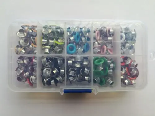 400 шт 5 мм внутренний диаметр заклепки шайба DIY полые для обуви сумка 10 видов