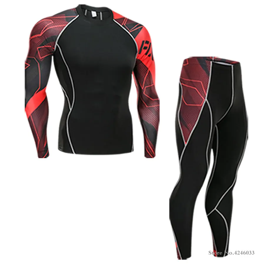 MMA лучший новый мужской компрессионный набор колготки для бега тренировочный