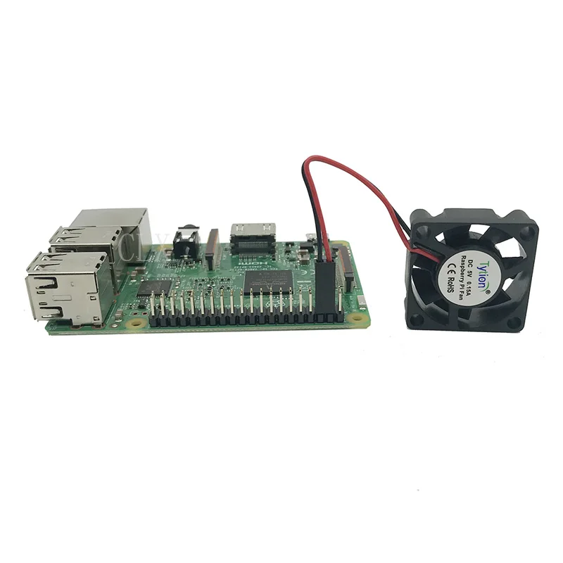 Чехол для Raspberry Pi 3 из АБС пластика черный белый прозрачный + вентилятор