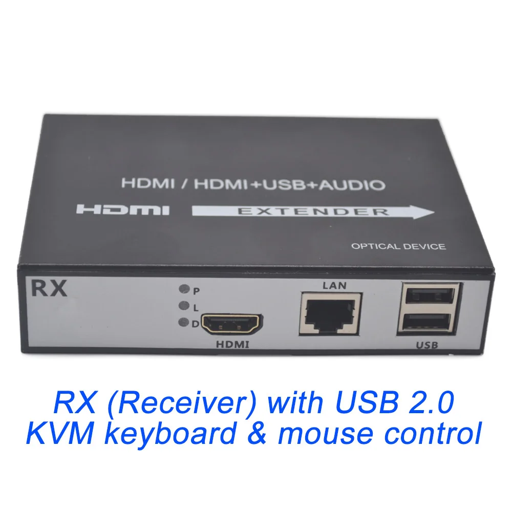 Navceker H.264 HDMI KVM удлинитель по ip-сети 150 м HDMI USB удлинитель по UTP RJ45 портам KVM удлинитель HDMI USB через CAT5e CAT6 - Цвет: One RX with KVM
