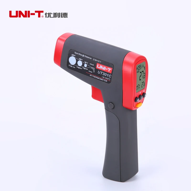 

UNI-T UT301A UT301C Infrared IR Thermometer Laser Temperature Gun Meter Range -18~550 Degree Handheld Style Non-Contact Meter