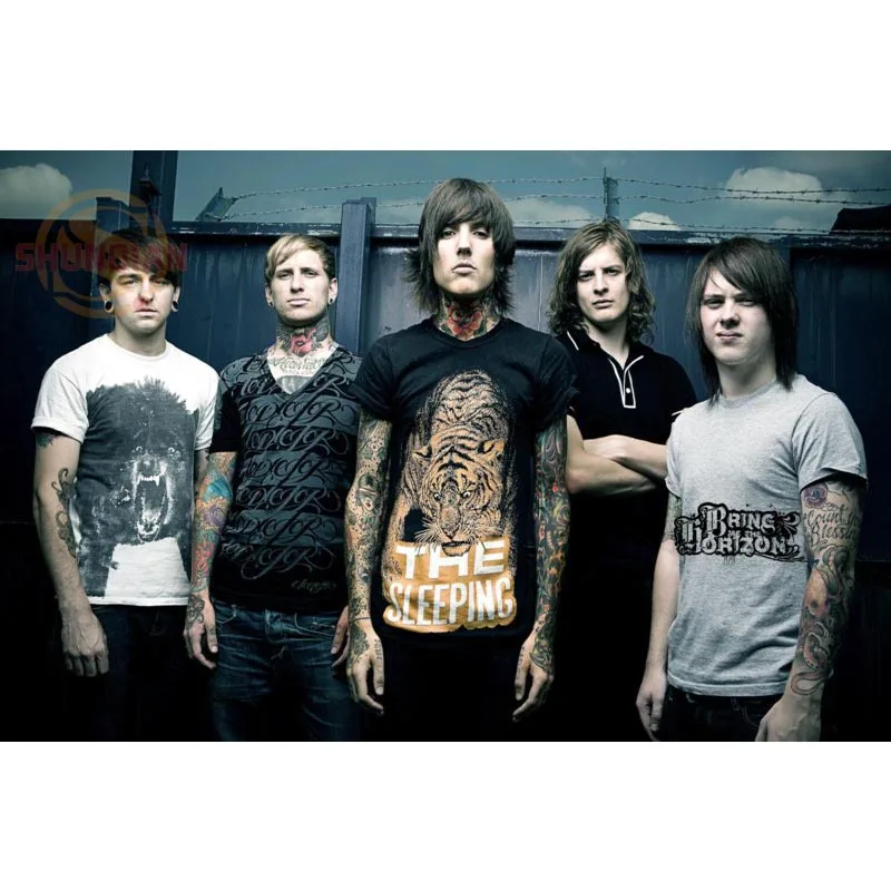 Новый постер Bring Me The Horizon атласный на заказ тканевый настенный с принтом из
