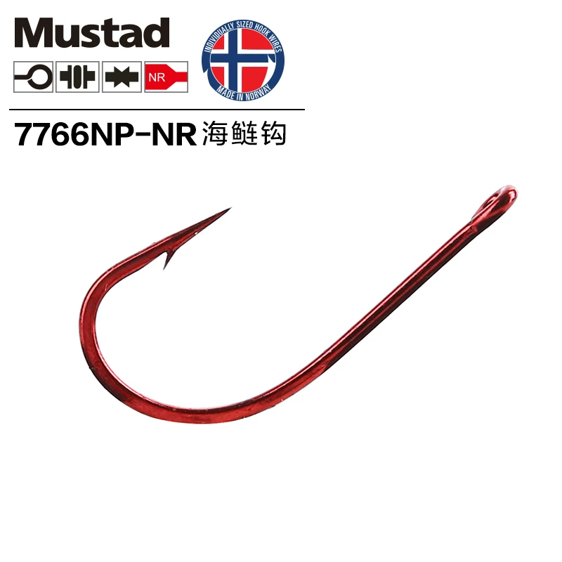 20 упаковок/лот крючки mustad 7766np# Красный Тарпон крючок кровяной колючий крючок Океанский рок рыболовные кольчатые морские Буковые рыболовные крючки PESCA Рыбная ловля