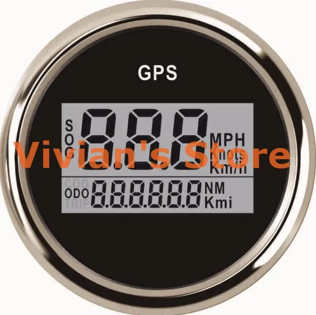 1 1 шт. абсолютно 52 мм цифровой gps одометры Авто измерители скорости 0-999 км/ч неизвестно Показать 9-32 В водонепроницаемый скорость mileometer - Цвет: 1