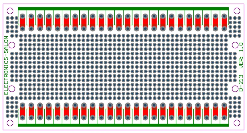 Двухсторонний Прототип PCB, универсальная плата, 137,4x72 мм