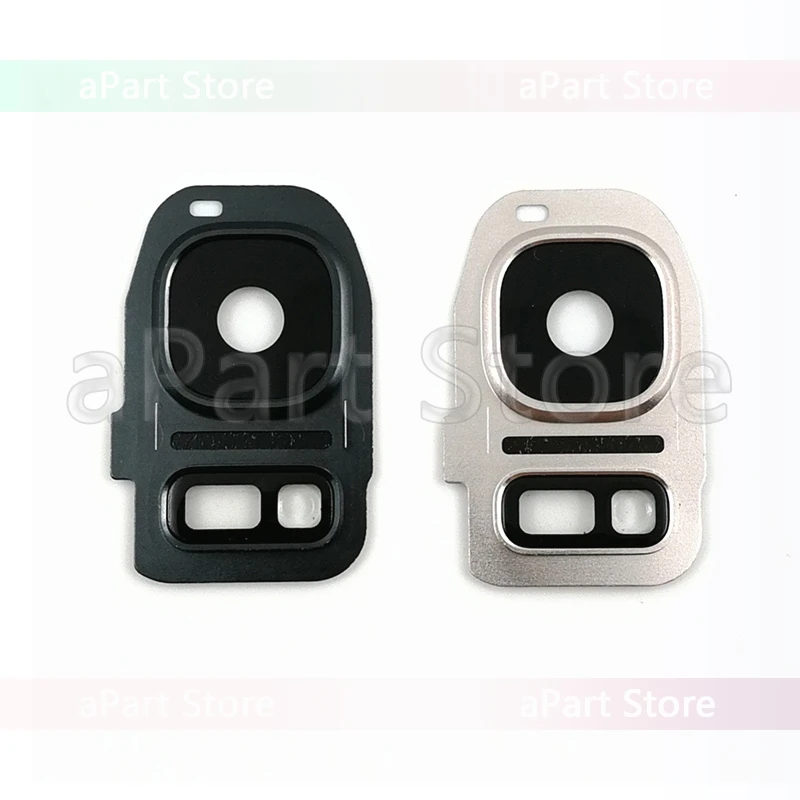 Camera Glass for Samsung Galaxy S7 Edge G9300 G9350 Back Rear Lens Ring Cover with Sticker Flash Replacement |