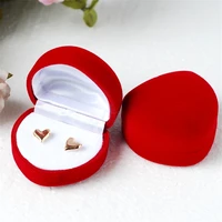 hot sale fashion 1pc 4 84 23 0 high quality red jewelry earring holder wedding ring packagingdisplay small ring gift box