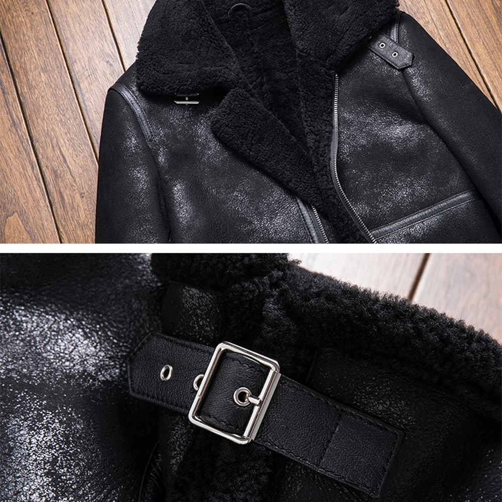 Модная мужская деловая повседневная одежда из натурального меха Мужская зимняя