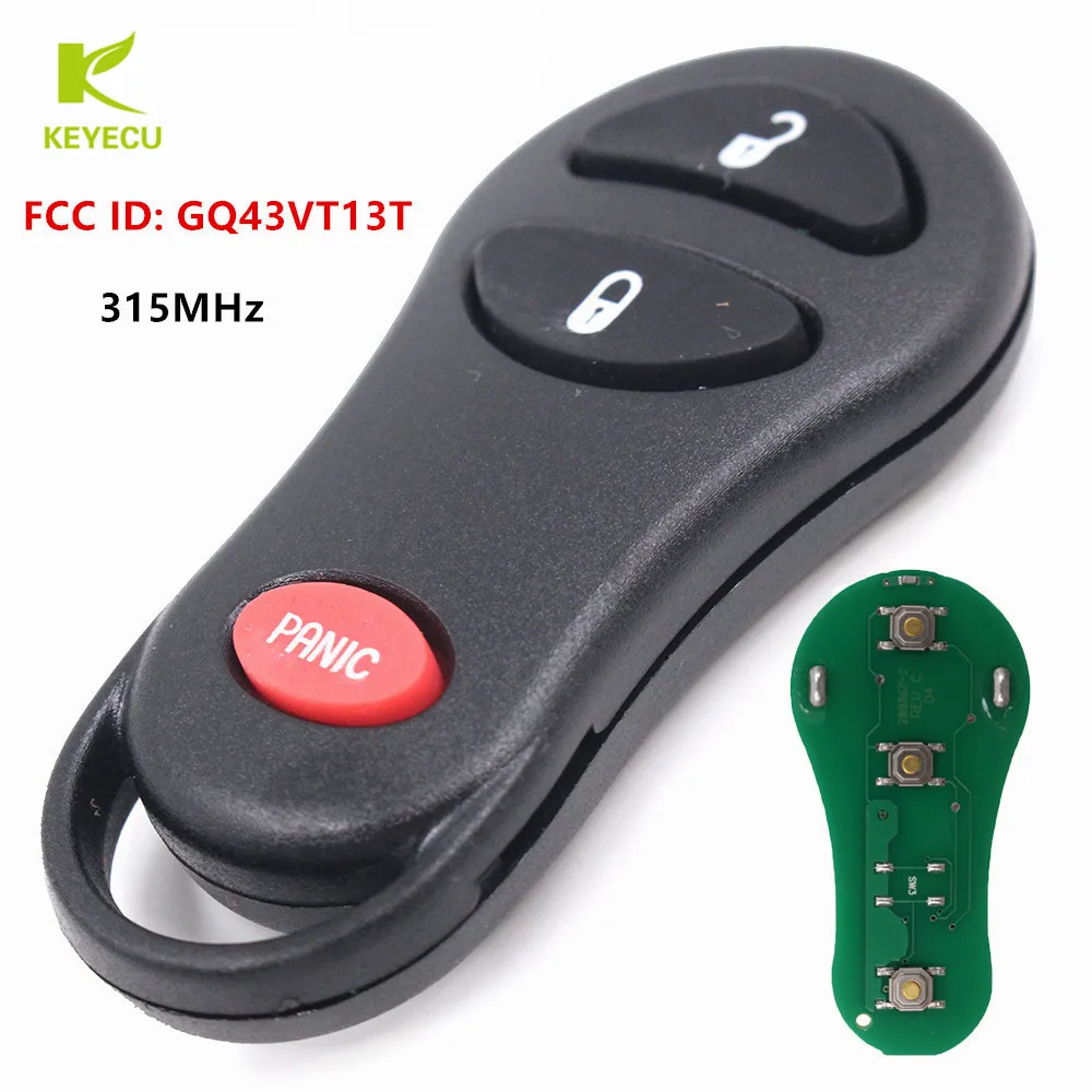 KEYECU Замена Новый 3 кнопки 315 МГц для 2001 2005 CHRYSLER PT CRUISER дистанционный ключ брелок