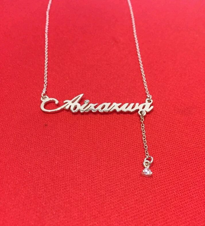 Ожерелье из горного хрусталя|necklace rhinestone|custom name necklacecustom necklace |