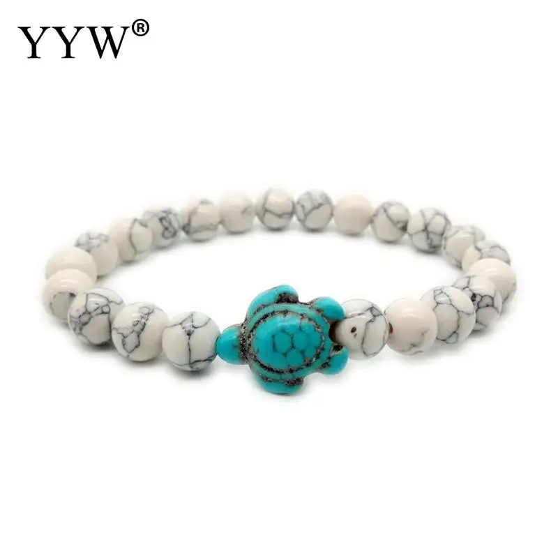 Винтажные браслеты бусины в виде черепахи для мужчин и женщин из натурального