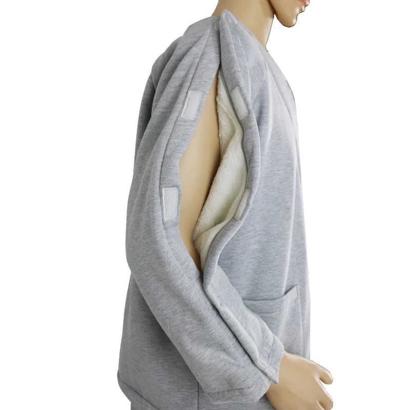 

Thicken Patient Care Clothes, Easy to Wear Off Cotton Paralysis Clothing, for Bed Rest Disability Fractured Elderly Pajamas