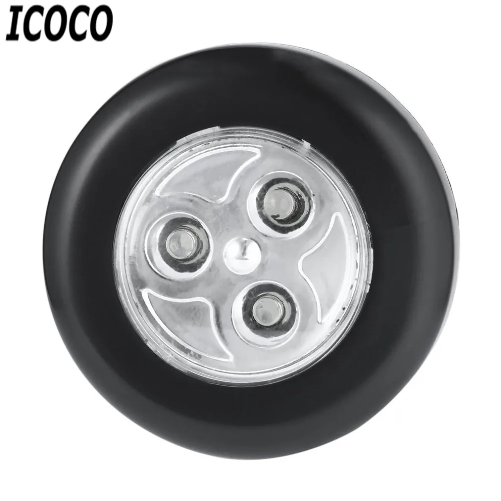 ICOCO популярные мини 3 светодиодные беспроводные палки с питанием от аккумулятора