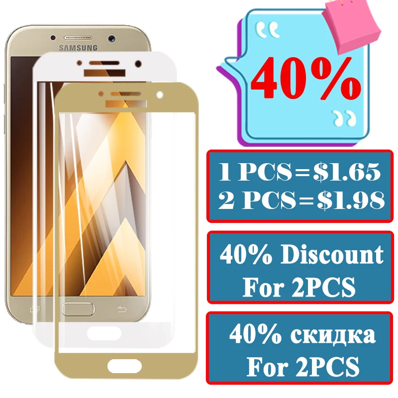 Защитное стекло для Samsung Galaxy A5 2018 2017 2016 cam tremp защита экрана закаленное glaxay A 5 5A
