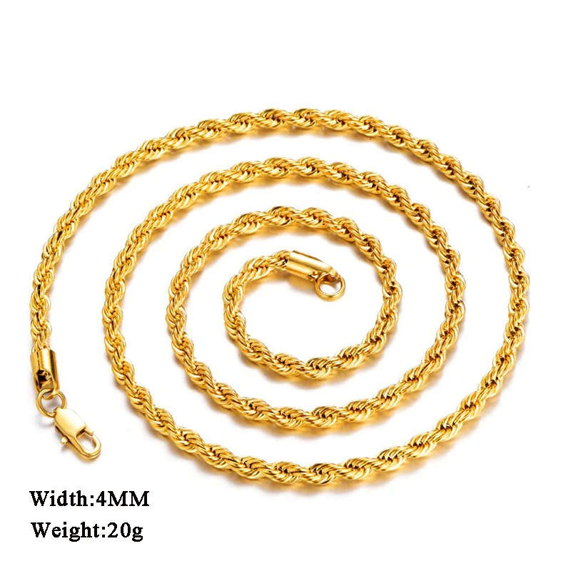 Высококачественная Золотая цепочка ожерелье из нержавеющей стали для женщин и