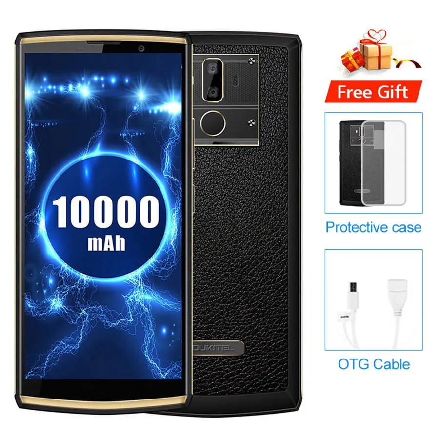 black Color Мобильный телефон OUKITEL K7 Power 18:9 Full Display 6,0 ''FHD 2 Гб ОЗУ 16 Гб ПЗУ MT6750T Восьмиядерный 13 МП+ 5 Мп 10000 мАч 9 В/2 а отпечаток пальца - Цвет: black Color