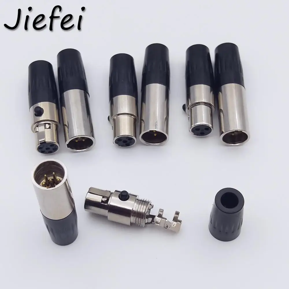 4 комплекта Mini XLR 3 5 6 Pin Папа + гнездовой разъем Аудио Микрофон Разъем микрофон для