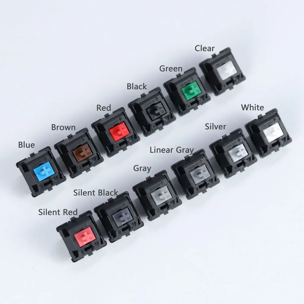 Оригинальная механическая клавиатура Cherry mx switch с 3 контактами коричневые синие