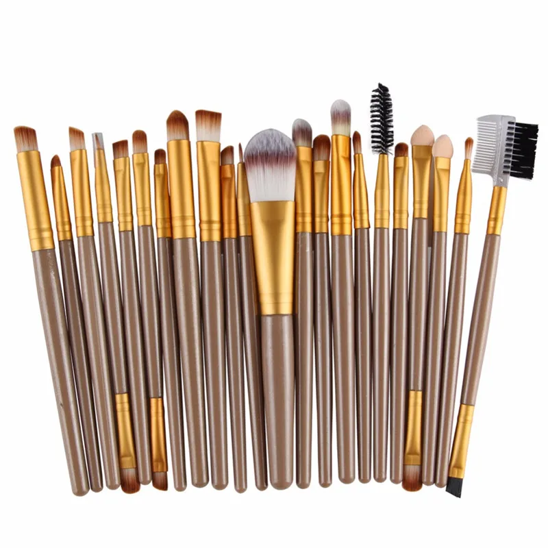 JJ Профессиональный 22 make Up набор kwasten Stichting пудры «дуофибра» Oogschaduw подводка для губ Борстель Cosmetische Красота ящик для инструментов - Handle Color: JJ