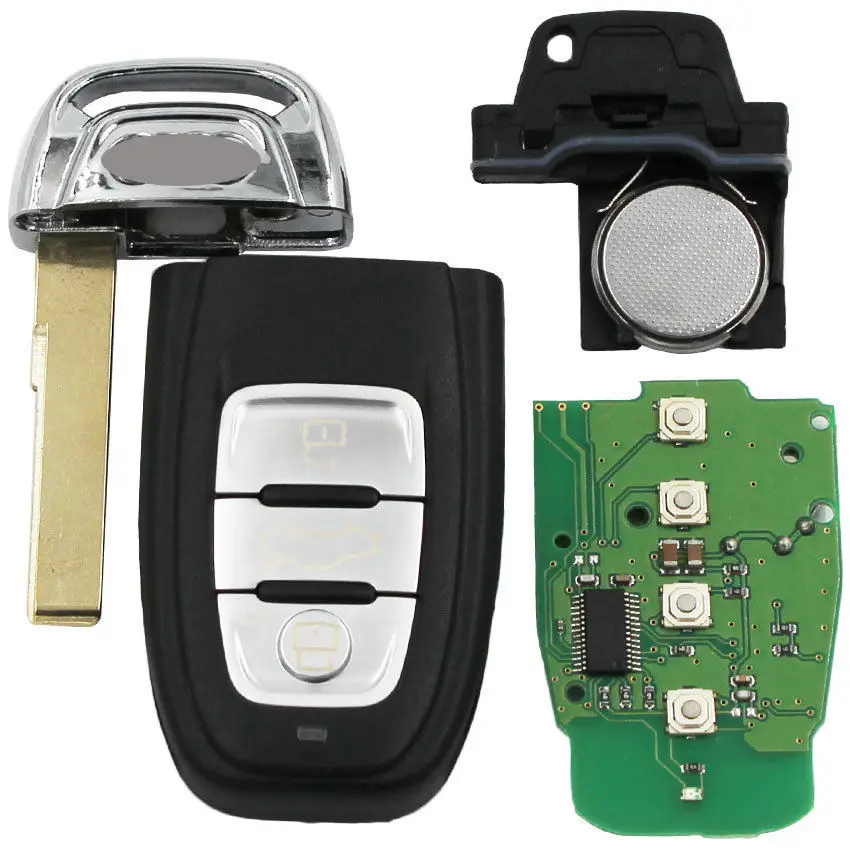 KEYECU(KYDZ) 3 кнопки Smart Remote ключ 315 МГц/433 МГц/868 МГц 8T0 959 754C для Audi Q5 A4L A5 A6 A7 A8 RS4 RS5 S4 S5 2009-2012