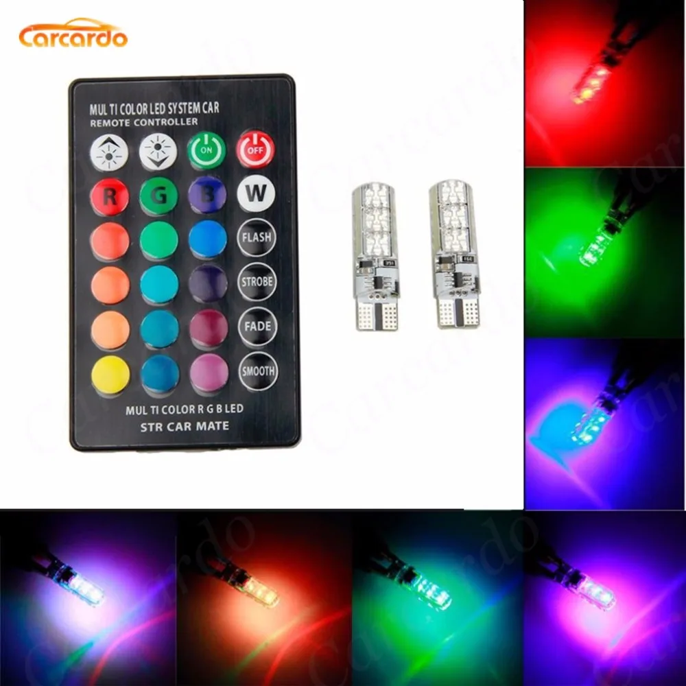 Carcardo Автомобильный интерьер RGB светодиодный T10 автомобильный светильник для