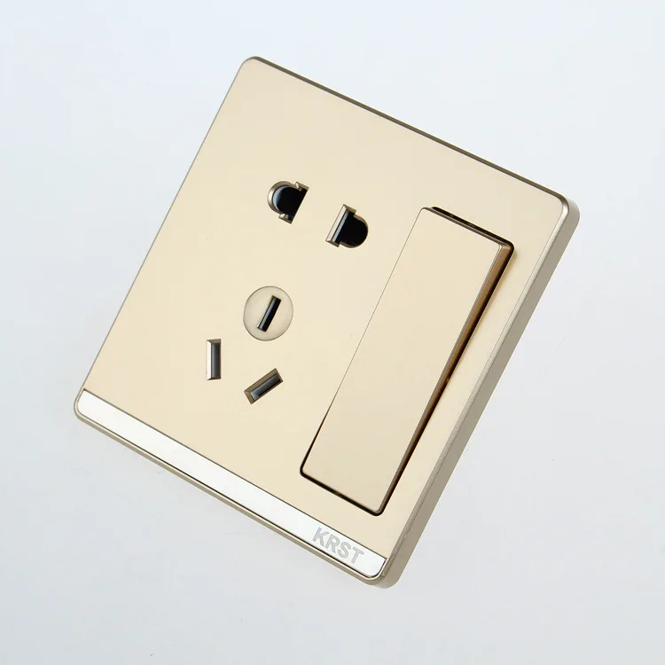 Розетка для настенного выключателя 86 монтируемая Большая пластина цвета