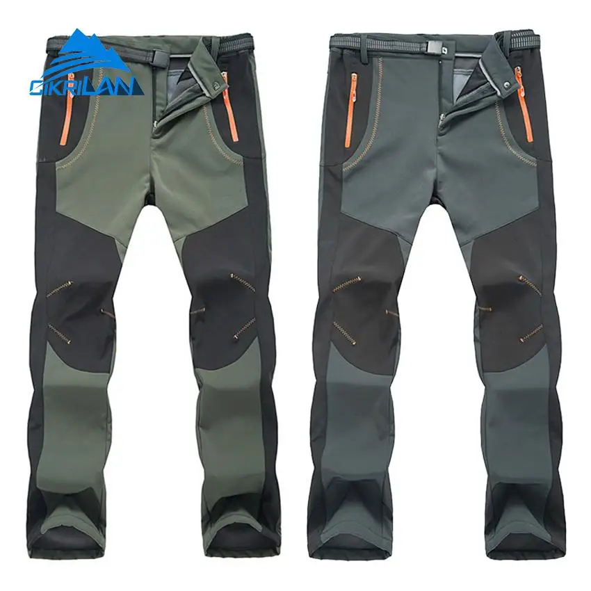 

New Winter Men Women Hiking Pants Outdoor Softshell Trousers Water Resistant Windproof Trekking Camping Ski Climbing Pantalones