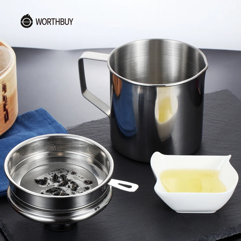 WORTHBUY многофункциональная кружка сито с крышкой из нержавеющей стали дуршлаг Kichen