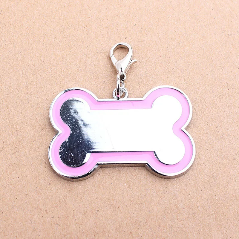 (50 шт./лот) милая идентификационная бирка в форме кости из нержавеющей стали для