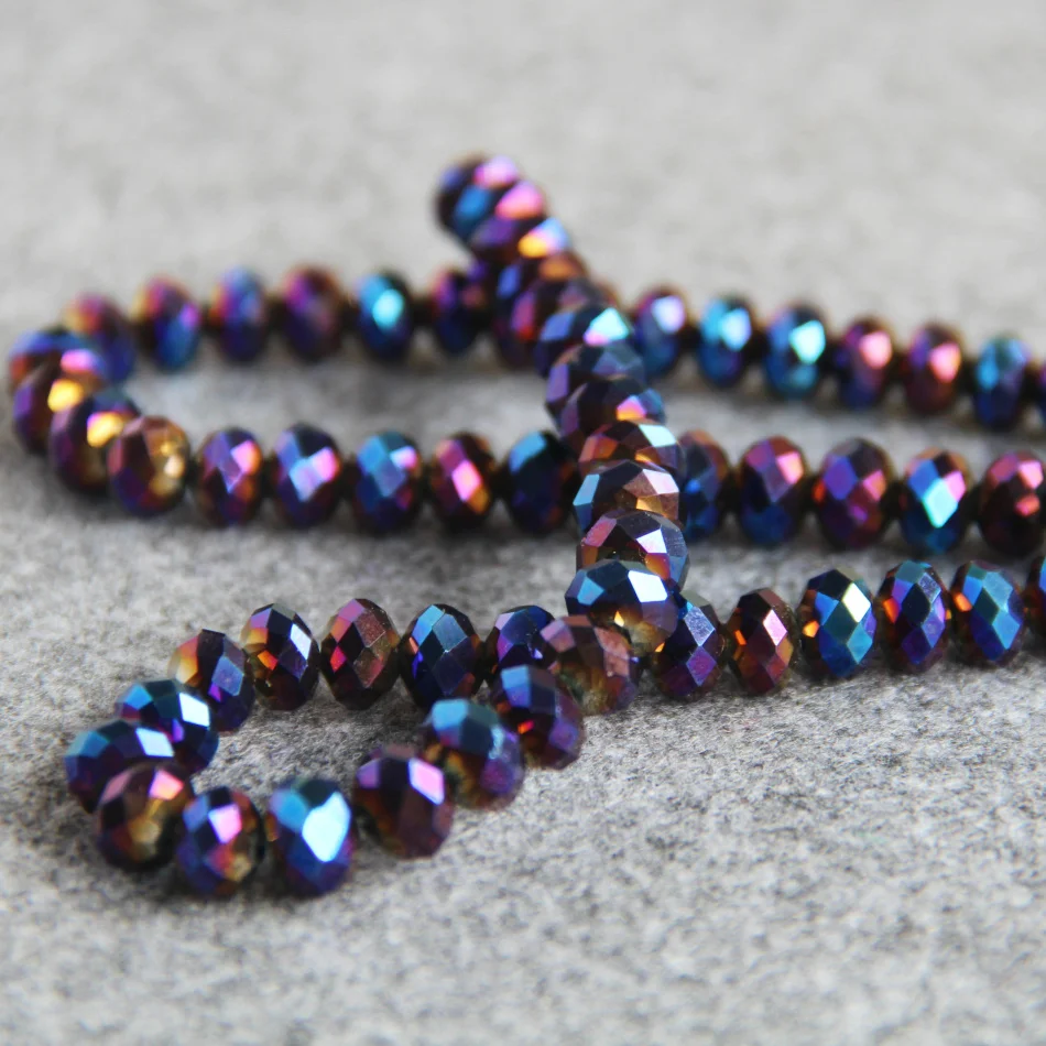 Beautiful Faceted light Purple AB+ colorful glass Crystal beads loose Accessory Parts 15inch DIY Jewelry making design wholesale | Украшения