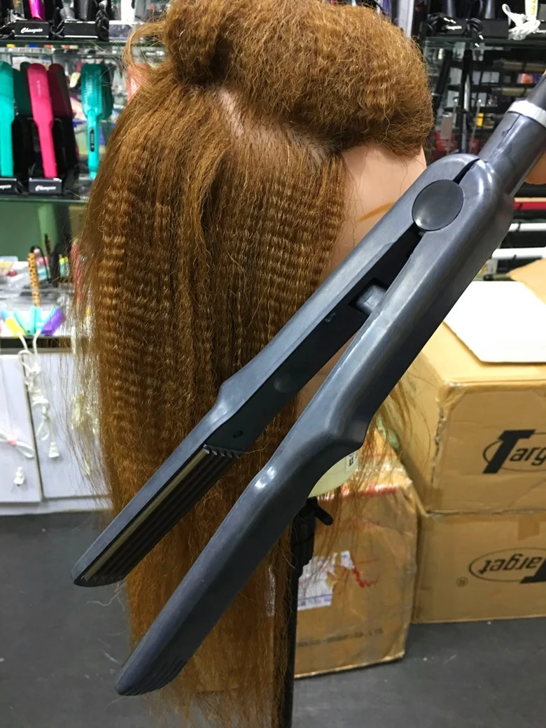 Гибкий прямой утюжок очень маленький объем волос изгиб человеческих инструмент