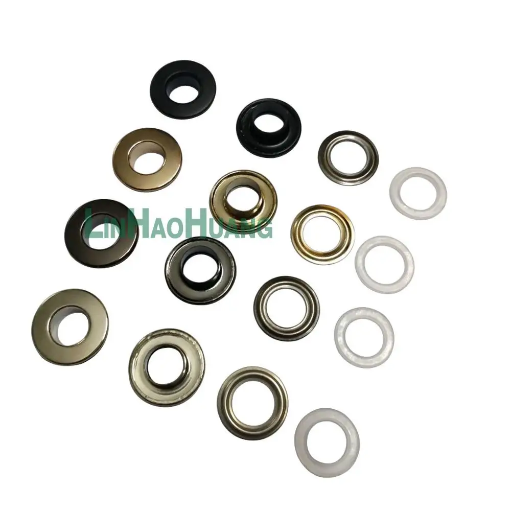 Оптовая продажа 100 компл./лот металлические латунные люверсы с шайбой 8 мм * 16