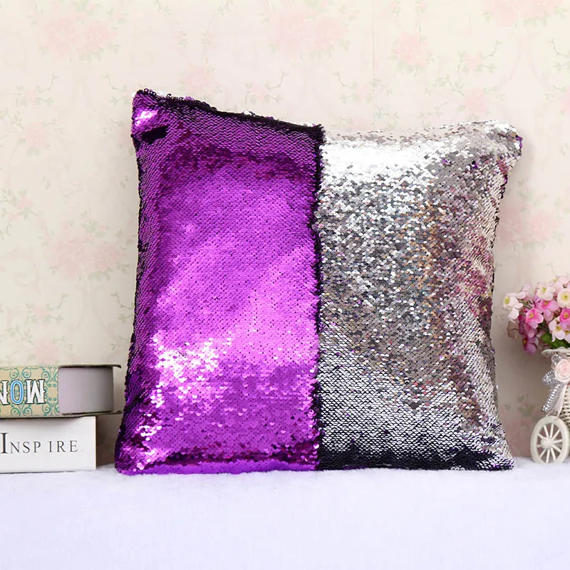 Poszewka 40x40 см блестящий чехол для подушки DIY меняющий цвет Fundas almohadones Подушка-чехол Золотой Серебряный Красный Черный