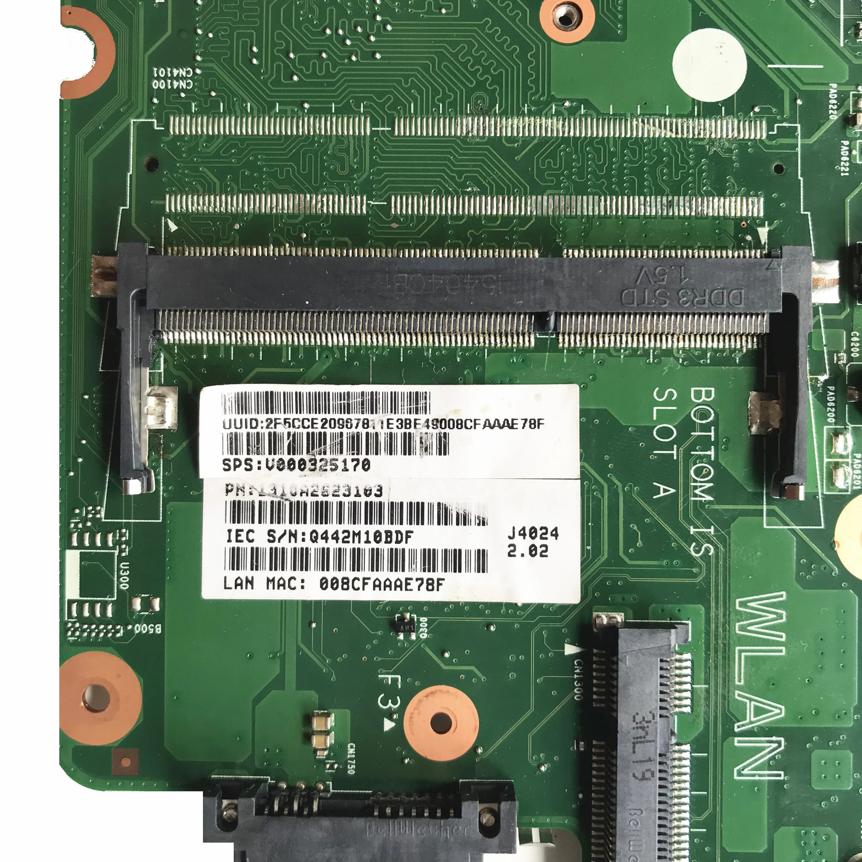 Для C55 C50 C55A C55-A Материнская плата ноутбука N2820 Процессор V000325170 DB10BM-6050A2623101-MB-A02