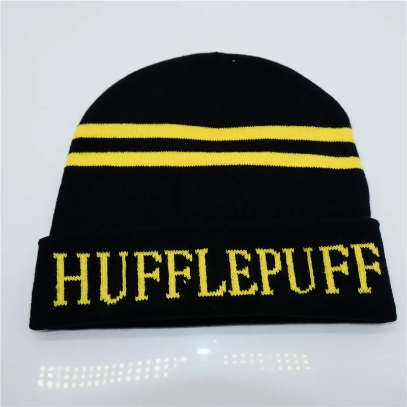 Hufflepuff cap Хогвартс школьные шляпы Галстуки Гриффиндор Слизерин Hufflepuff Кепка Когтевран Косплей костюмы Гермиона для мужчин и женщин для мальчиков и девочек шарф - Цвет: Hufflepuff cap