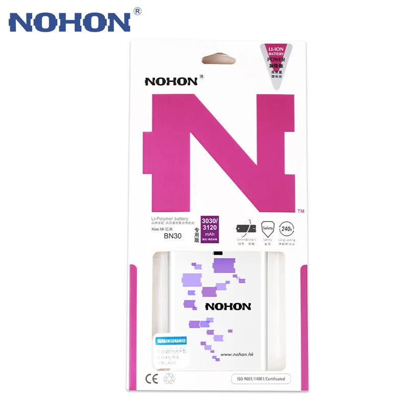 Nohon Аккумулятор для Xiaomi Redmi 4A 5A 4X3 S 5 плюс батарея BN30 BN34 BN44 BM4A BM47 батарейка литий-полимерная аккумуляторная батарея бесплатный ремонт инструменты