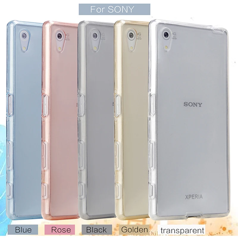 Защитный Мягкий ТПУ чехол для Sony Xperia Z3 Z5 Compact mini PLUS premium XA C4 C5 M4 M5 x performance|clear case|case