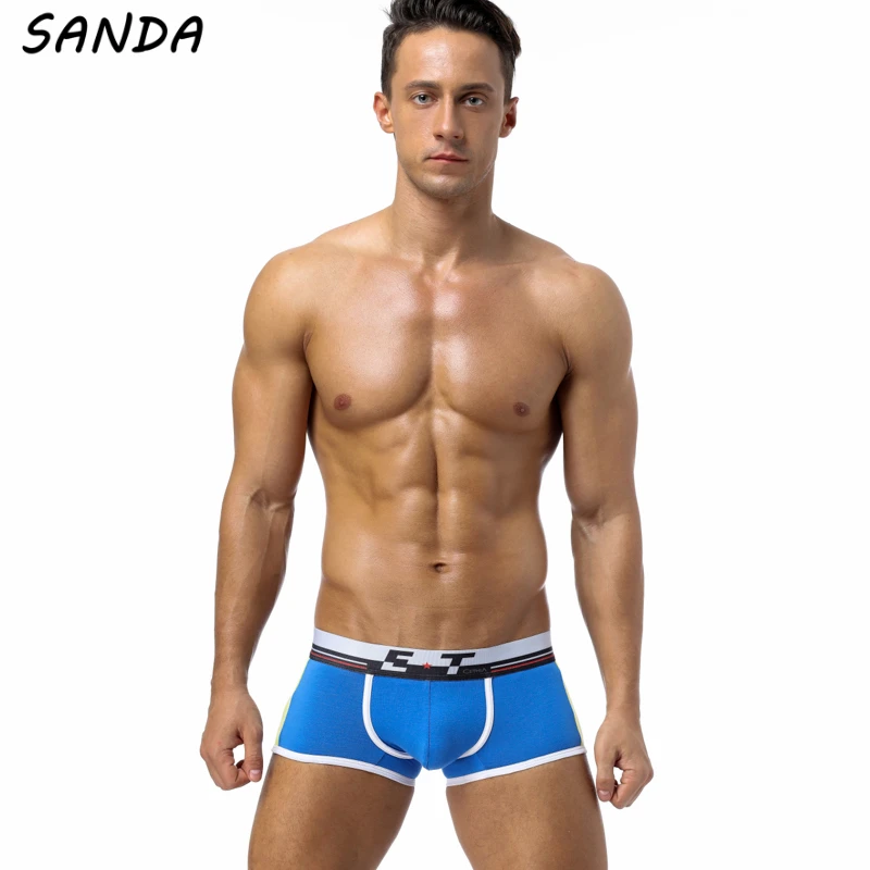 Лидер продаж Модные Боксеры хлопок Cueca Гей мужское белье шорты-боксеры Человек