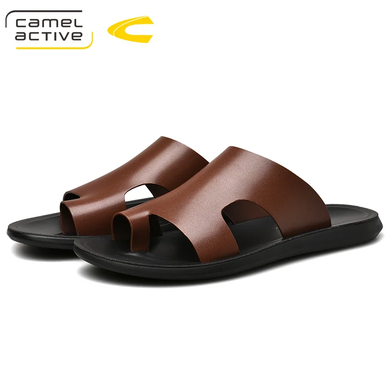 Camel Active Новая Мужская обувь плоской подошве банные шлепанцы летние сандалии для использования вне помещений; Повседневное; нескользящие Вьетнамки; пляжная обувь