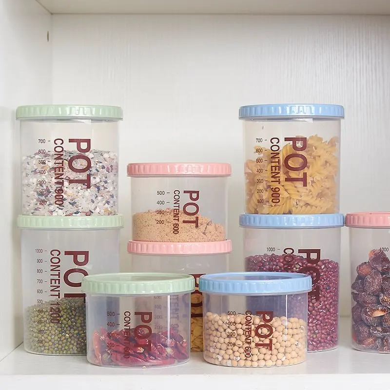 Кухня штабелируемые пластиковые герметичные банки коробка для хранения еды