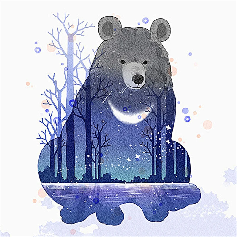 5D DIY Алмазная картина с рисунком медведя из мультфильма алмазная вышивка