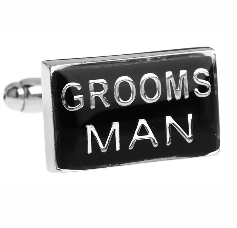 Мужские свадебные манжеты из меди черного цвета grooms man|Зажимы для галстука и