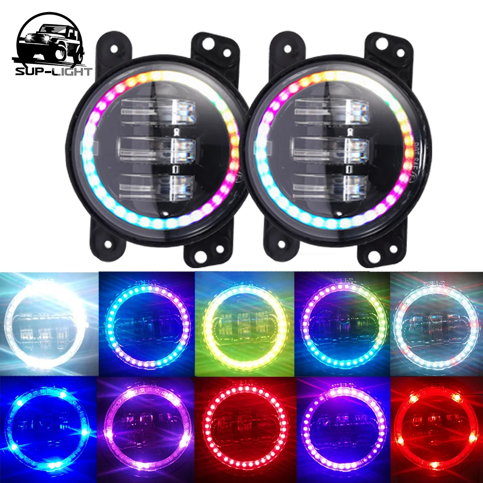 SUP-светильник 4 ''автозапчасти RGB Ангел глаз приложение управления bluetooth