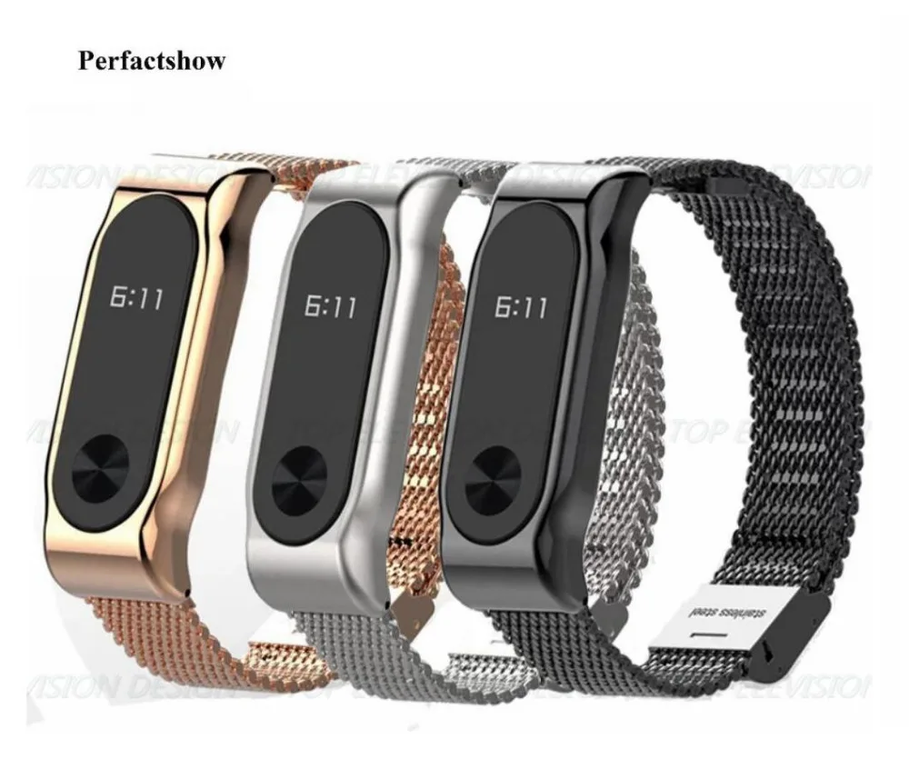 Металлический ремешок без винтов для браслетов MiBand 2 браслет из нержавеющей