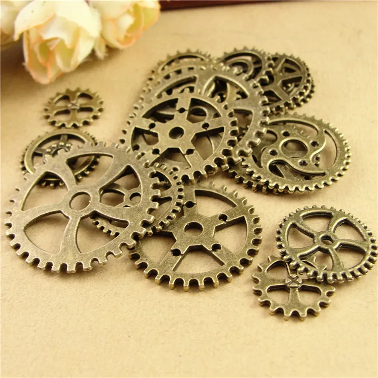 100 шт смешанные винтажные брелоки в стиле стимпанк подвеска античная бронза