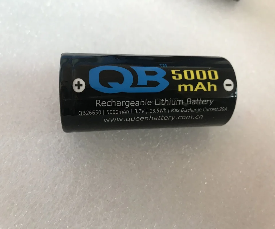 (28 шт/лот Бесплатная доставка в Азию) QB26650 INR26650 5000 мАч 20A Аккумулятор 3 7 для QB 26650